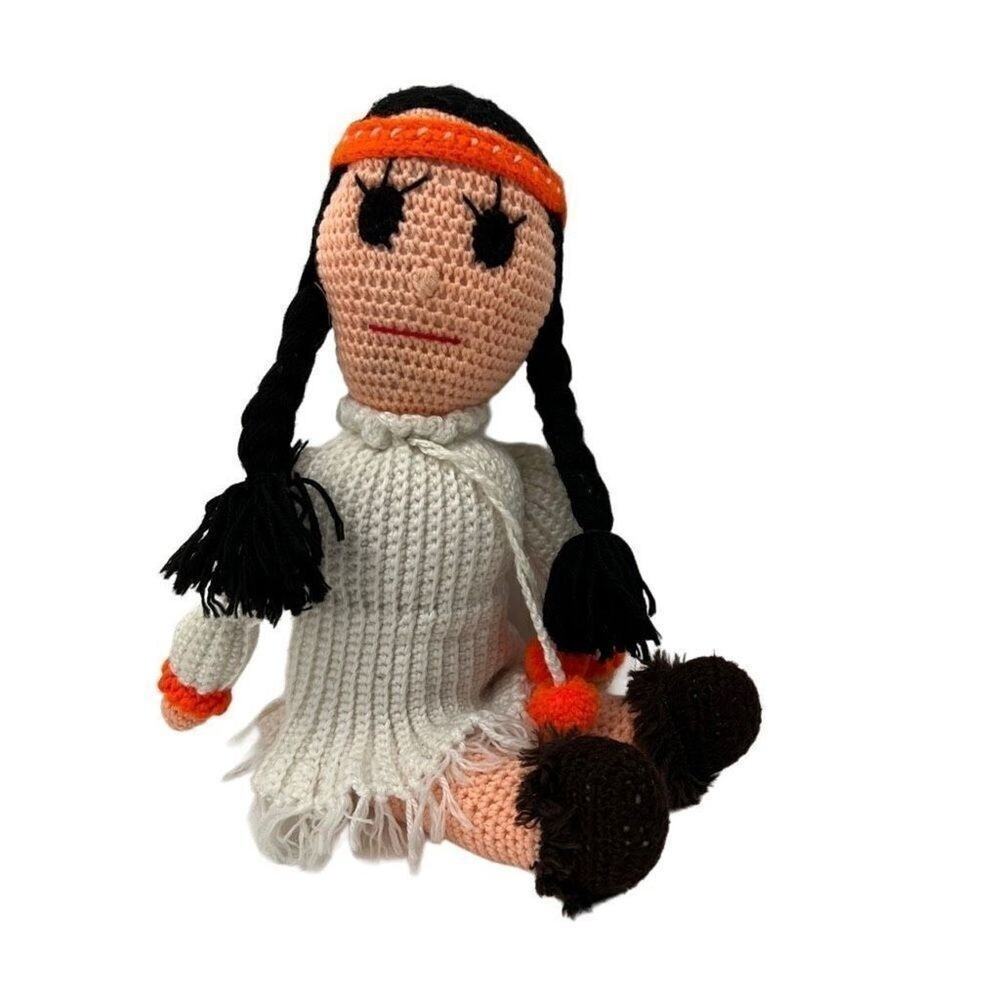 Handmade‎ Crochet Native American 23 Doll